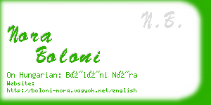 nora boloni business card